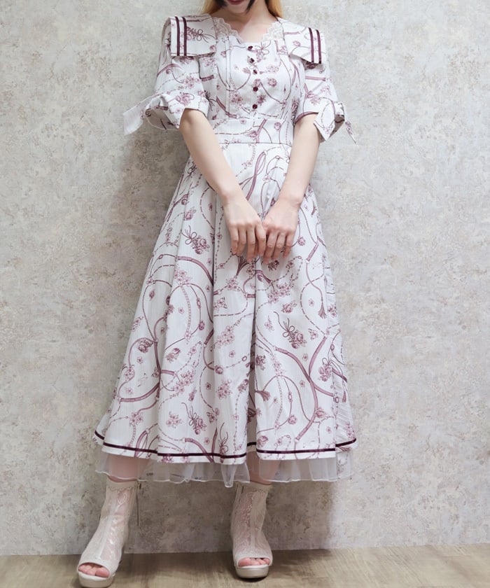 Sailor Collar Marine Dress – axes femme from JAPAN