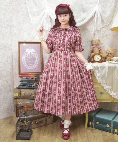 Rosy Bear Pattern Dress (Made to Order)