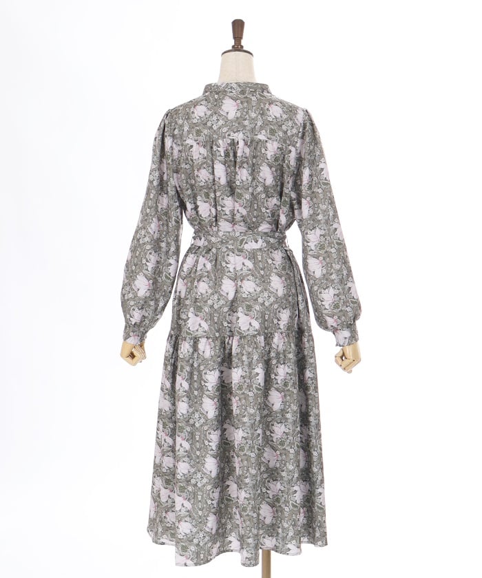 Flower Print A-Line Dress