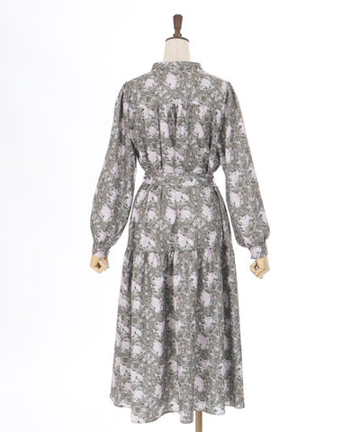 Flower Print A-Line Dress