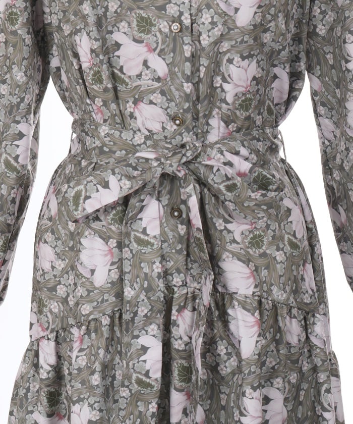 Flower Print A-Line Dress