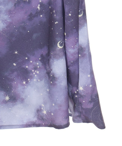 Telescope Pattern Cape Style Dress