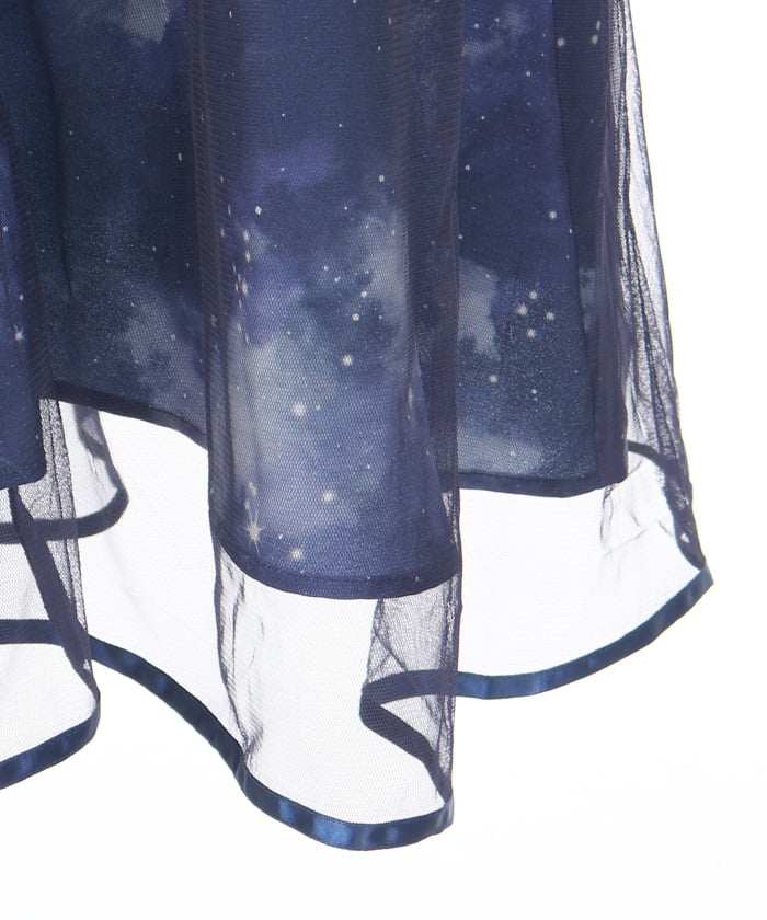 Telescope Pattern Cape Style Dress