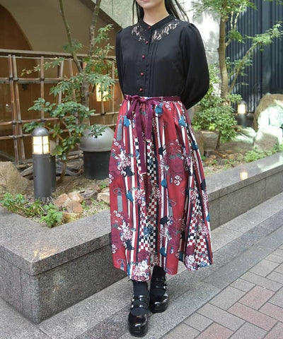 Chrysanthemum Pattern Dress