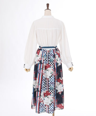 Chrysanthemum Pattern Dress