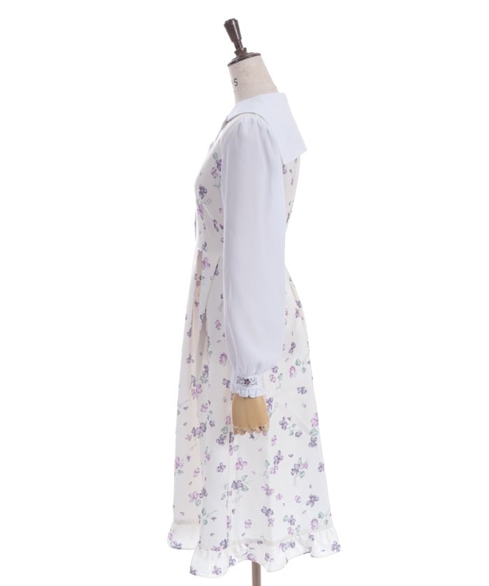 Violet Pattern Sailor Collar Dress (Pre-order)