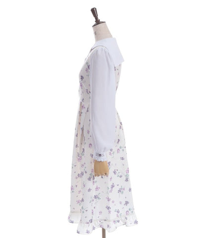 Violet Pattern Sailor Collar Dress (Pre-order)