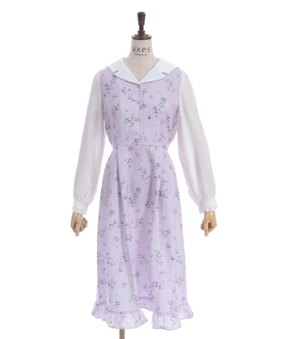 Violet Pattern Sailor Collar Dress (Pre-order)