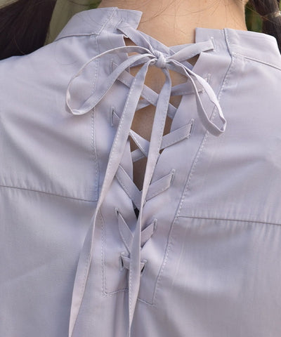 Lace-Up Long Shirt