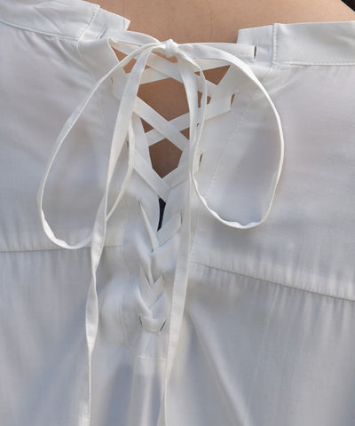 Lace-Up Long Shirt