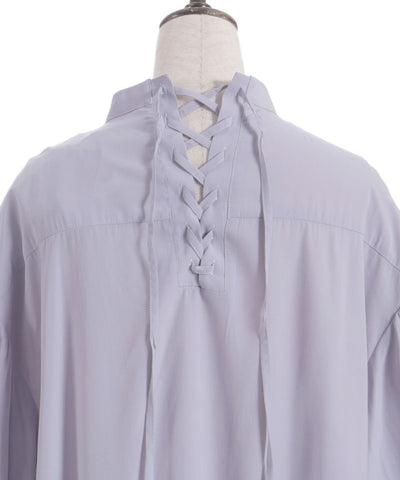 Lace-Up Long Shirt