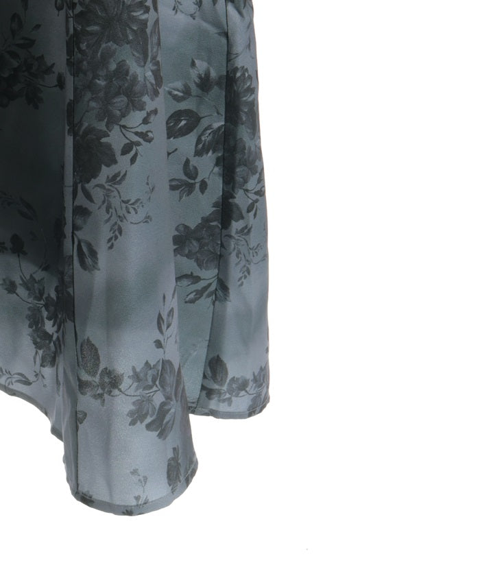 Butterfly & Floral Pattern Zip Dress