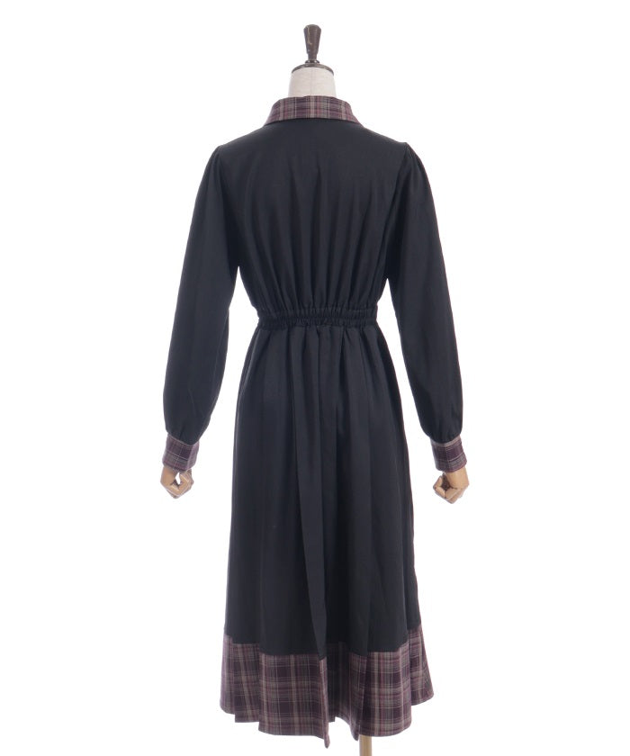 Bicolor Check Dress