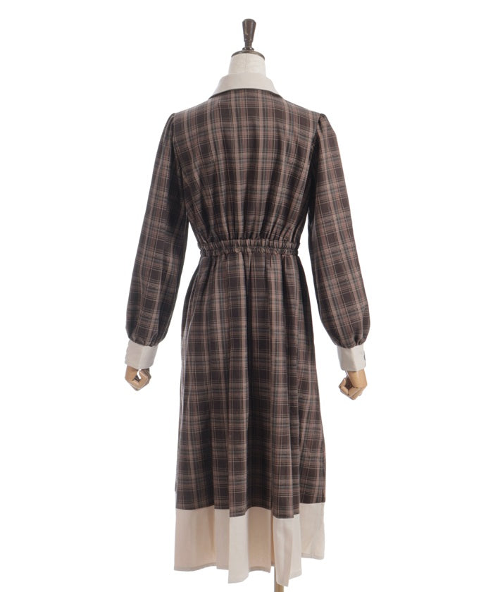 Bicolor Check Dress