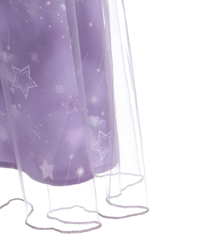 Starry Tulle Long Sleeve Dress