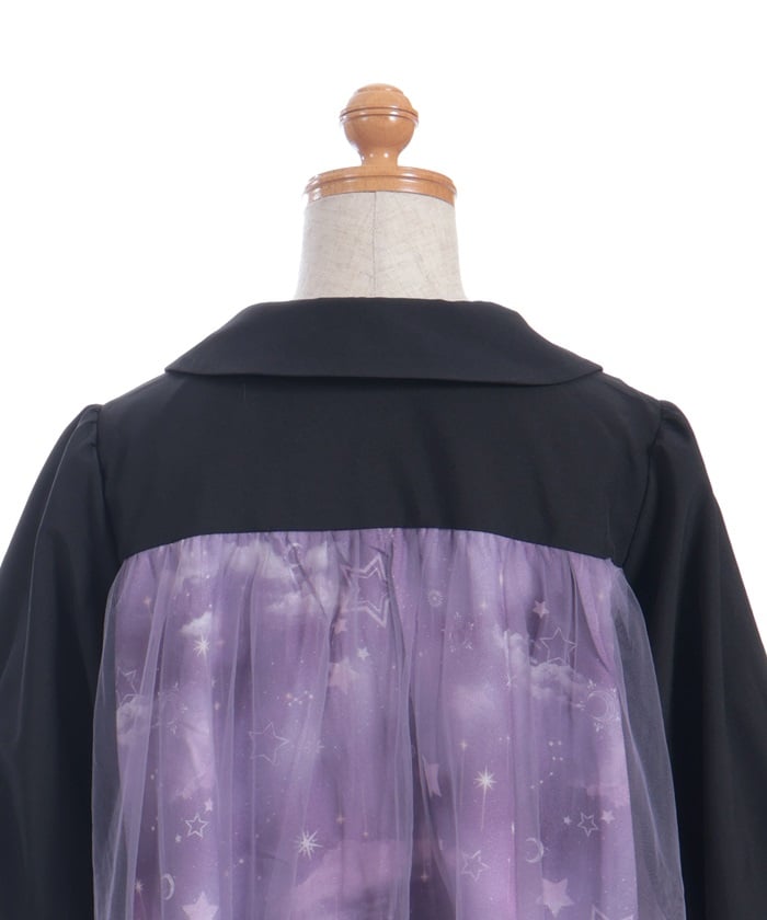 Starry Tulle Long Sleeve Dress