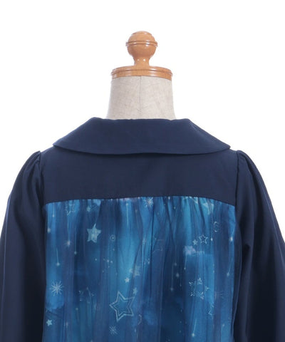 Starry Tulle Long Sleeve Dress