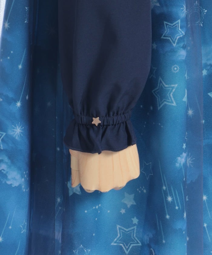 Starry Tulle Long Sleeve Dress