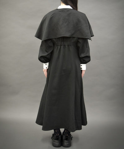 Nun Style Long Dress with Cape