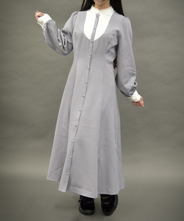 Nun Style Long Dress with Cape