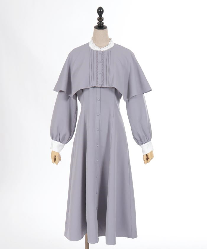 Nun Style Long Dress with Cape