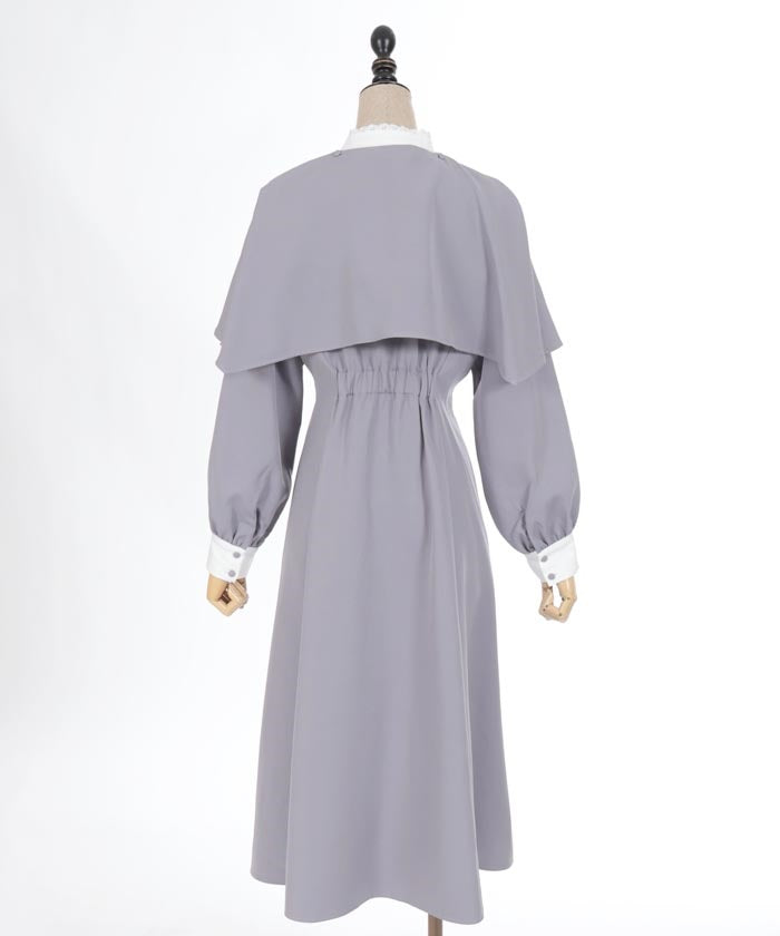 Nun Style Long Dress with Cape