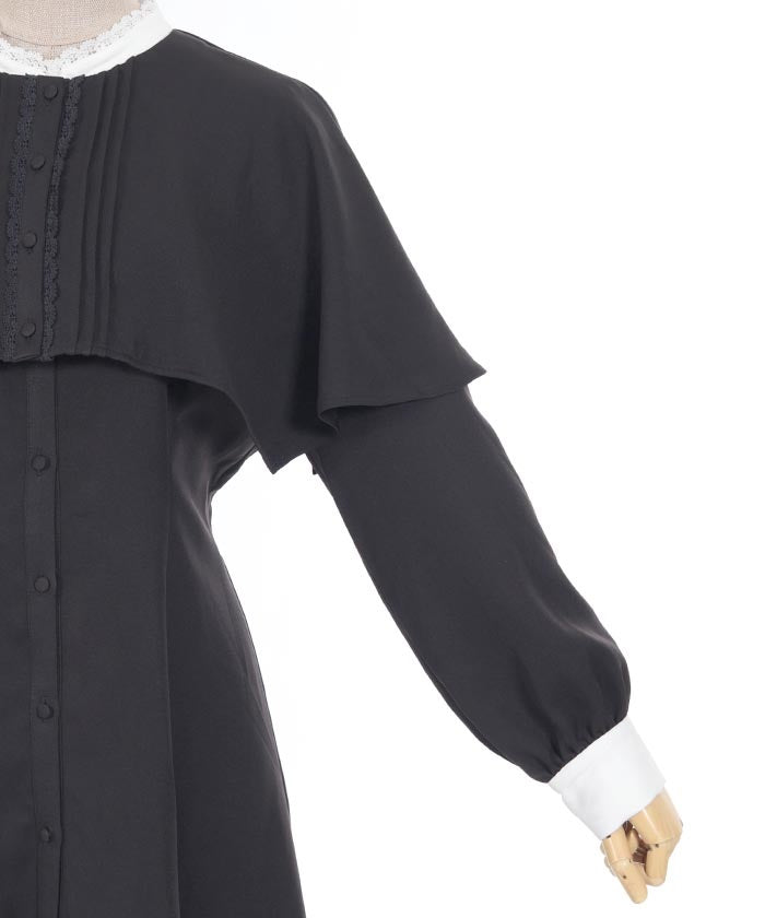 Nun Style Long Dress with Cape – axes femme from JAPAN