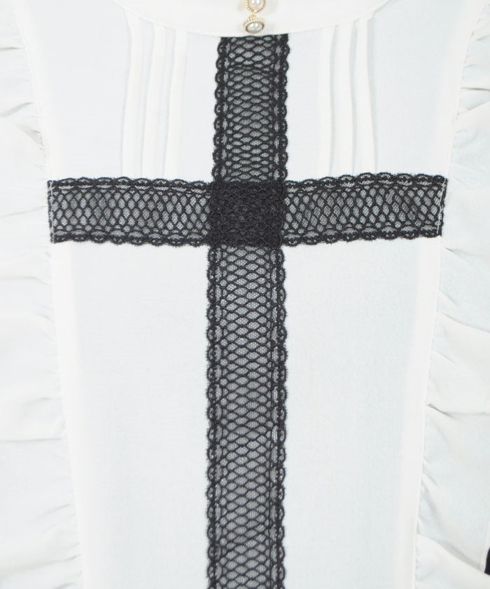 Lace Cross Nun Style Dress