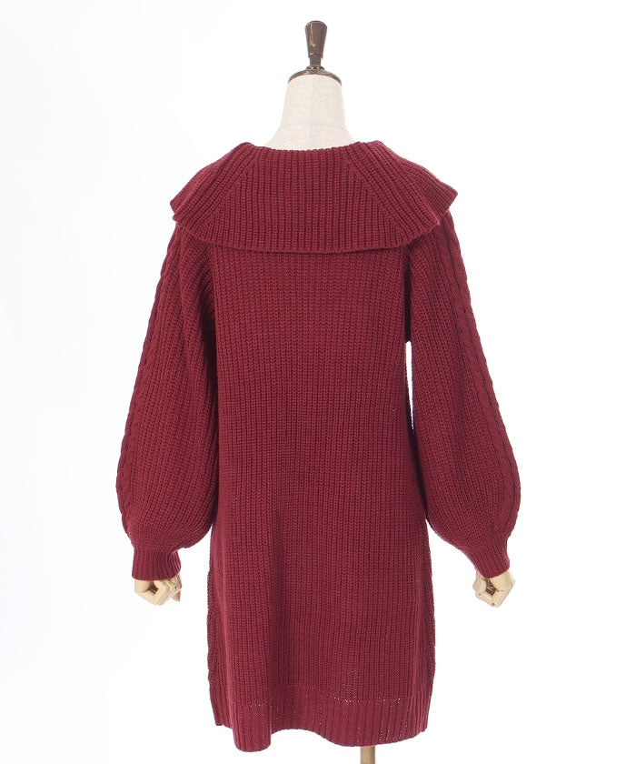 Double Lace-Up Knit Tunic – axes femme from JAPAN