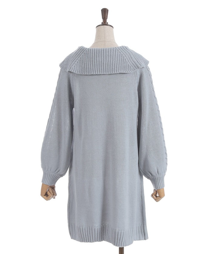 Lace-Up Knit Tunic – axes femme from JAPAN