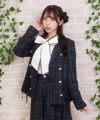 Double Lace-Up Tailored Jacket