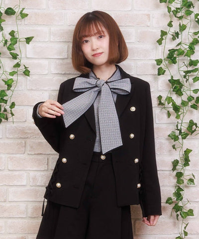 Double Lace-Up Tailored Jacket