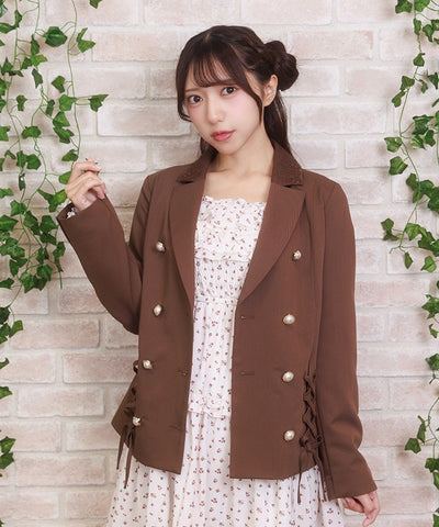 Double Lace-Up Tailored Jacket
