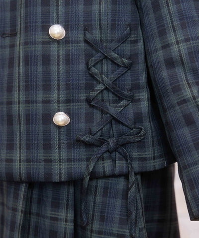 Double Lace-Up Tailored Jacket