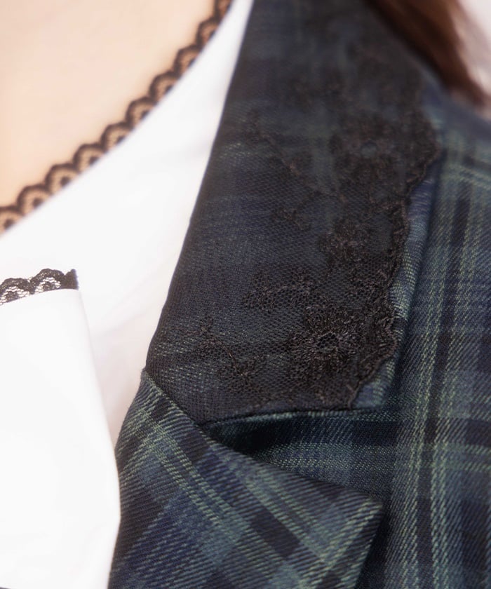 Double Lace-Up Tailored Jacket