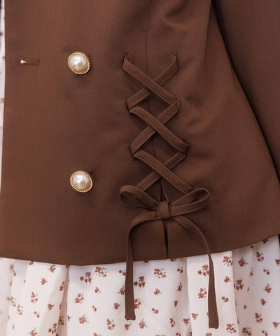 Double Lace-Up Tailored Jacket