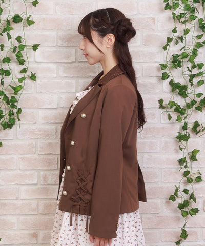Double Lace-Up Tailored Jacket