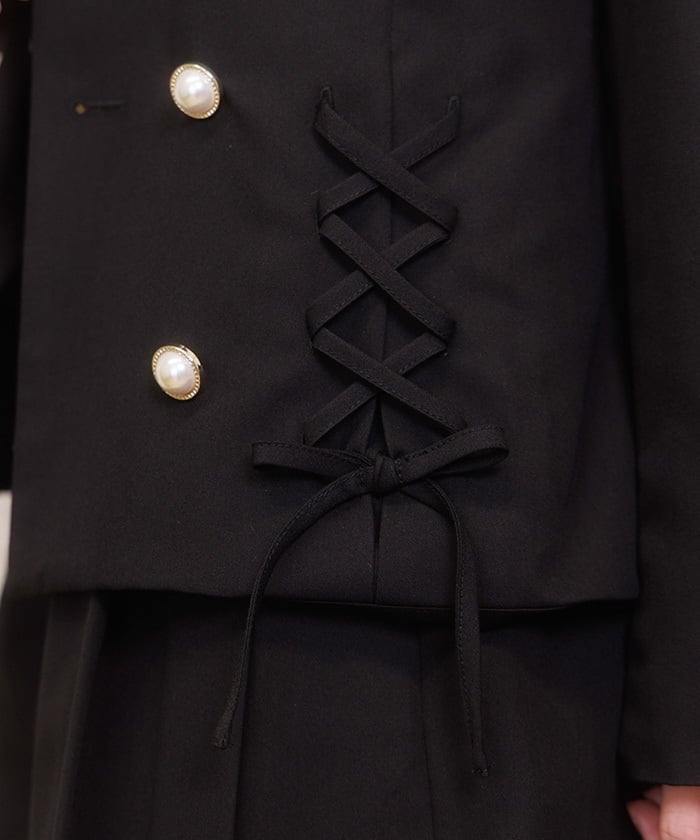 Double Lace-Up Tailored Jacket