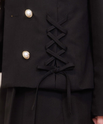 Double Lace-Up Tailored Jacket