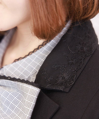 Double Lace-Up Tailored Jacket