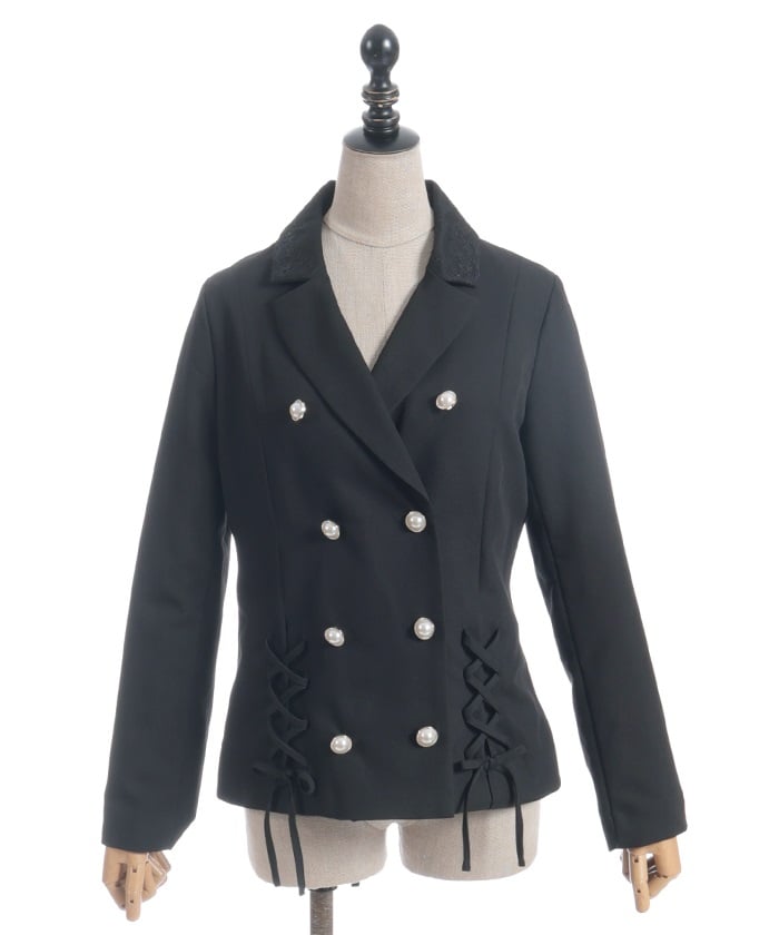 Double Lace-Up Tailored Jacket