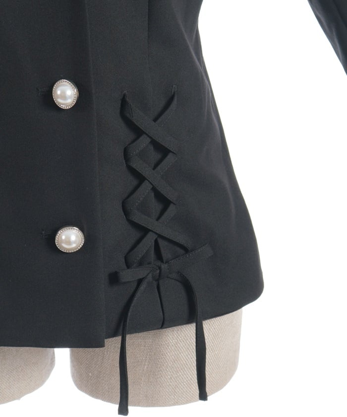 Double Lace-Up Tailored Jacket