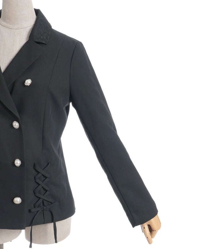 Double Lace-Up Tailored Jacket