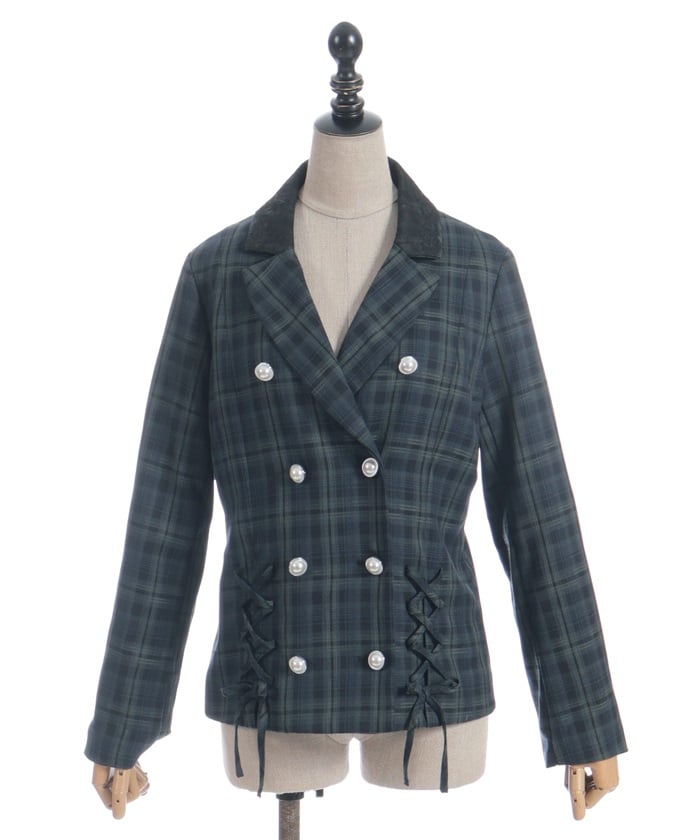 Double Lace-Up Tailored Jacket