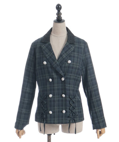 Double Lace-Up Tailored Jacket