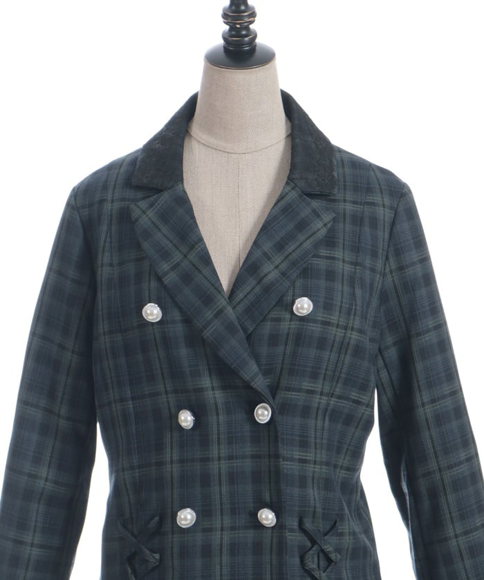 Double Lace-Up Tailored Jacket