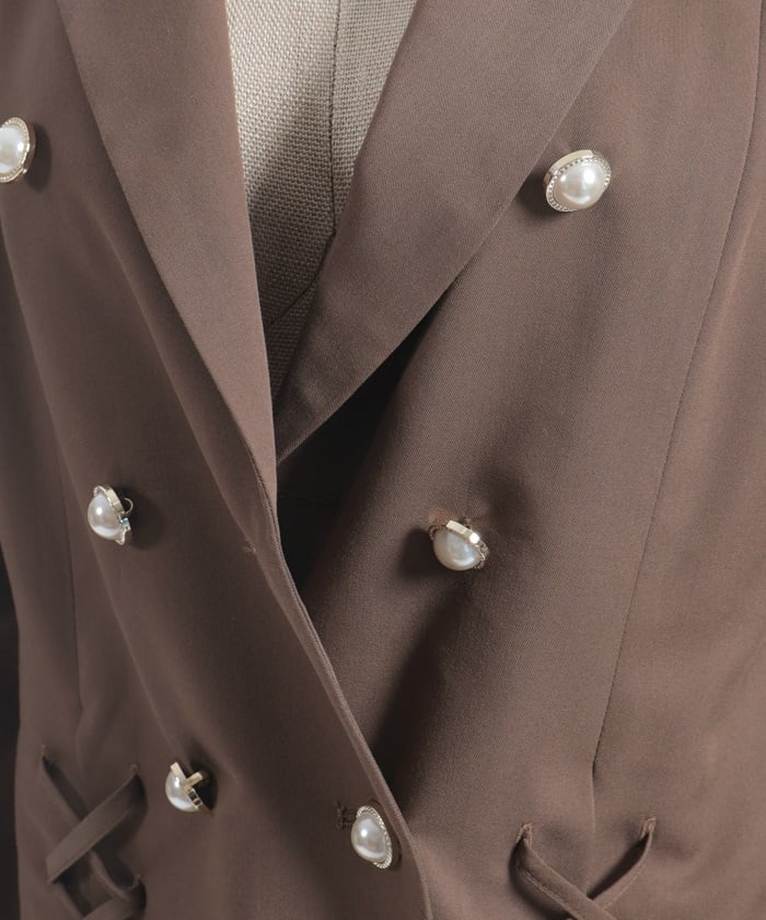 Double Lace-Up Tailored Jacket