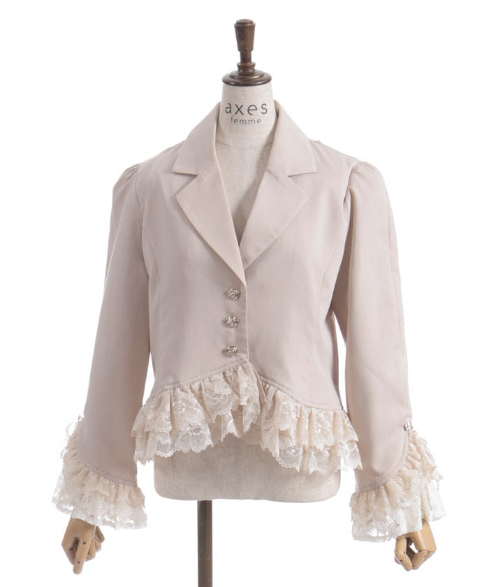 Lace Frill Lace-Up Jacket – axes femme from JAPAN Lace Frill Lace-Up Jacket – axes femme from JAPAN