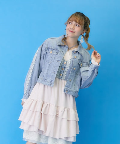 Lace & Line Denim Jacket