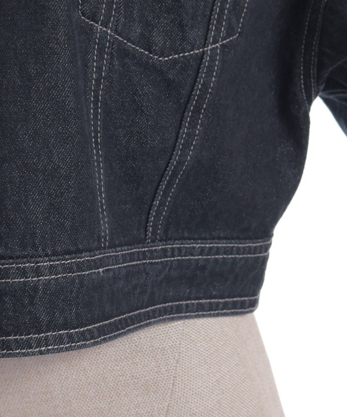 Ribbon Design Denim Jacket – axes femme from JAPAN
